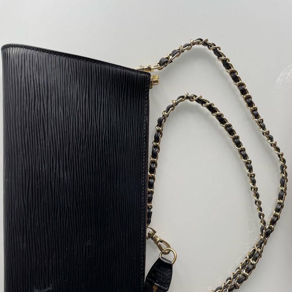 Louis Vuitton Black Epi cross body and clutch